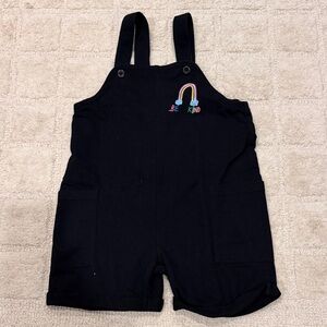 Target Pride Black Kids 'Be Kind' Short Overalls Romper with Rainbow Embroidery
